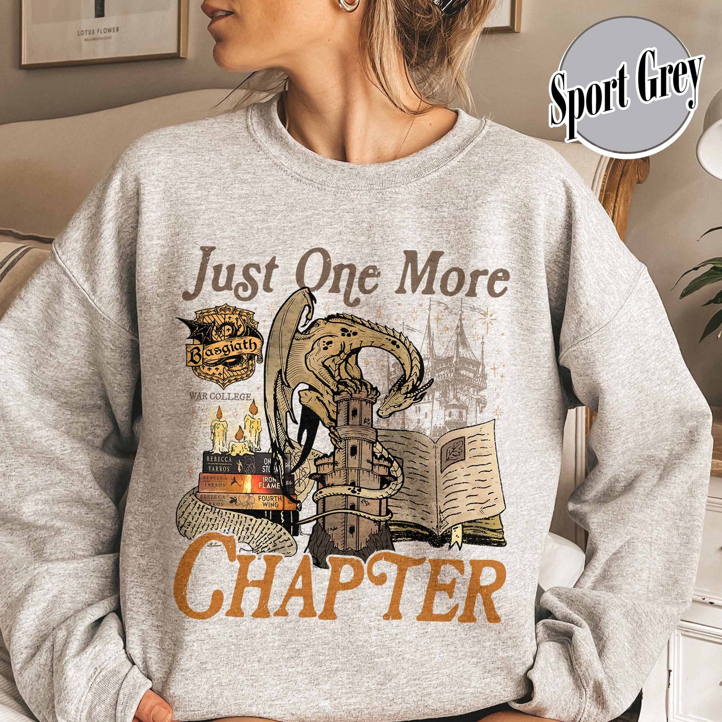 Bookish Sweatshirt,Just One More Chapter Sweatshirt, Book Lover Gift, Reading Sweatshirt