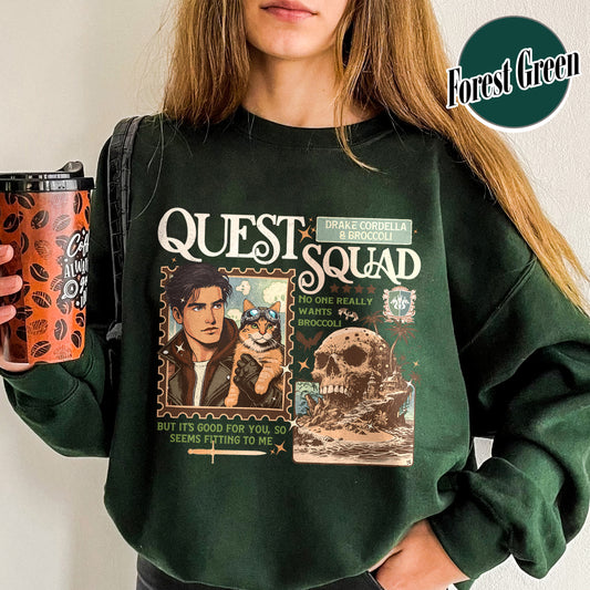 Bookish Sweatshirt,Onyx Strom Sweatshirt,Broccoli Cat Onyx Storm,Drake Cordella & Broccoli Sweatshirt