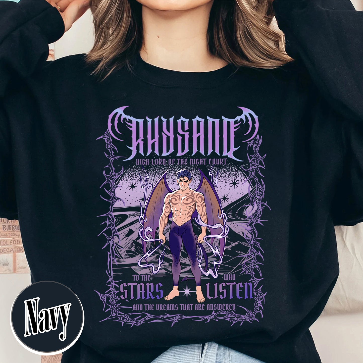 Bookish Sweatshirt,The Bat Boys Rhysand Sweatshirt, Rhysand Acotar Sweatshirt, Rhysand Sweatshirt