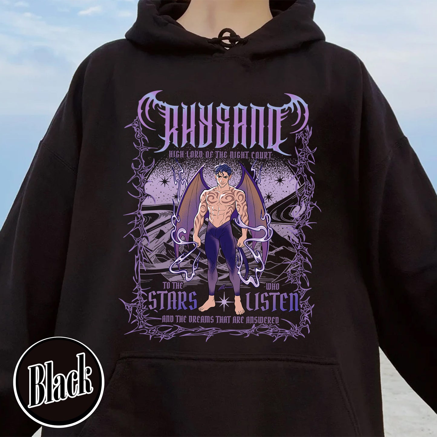 Bookish Hoodie,The Bat Boys Rhysand Hoodie, Rhysand Acotar Hoodie, Rhysand Hoodie