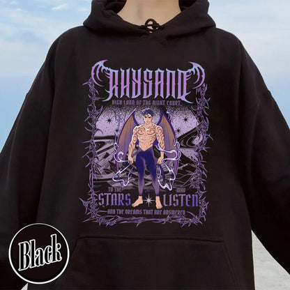 Bookish Hoodie,The Bat Boys Rhysand Hoodie, Rhysand Acotar Hoodie, Rhysand Hoodie