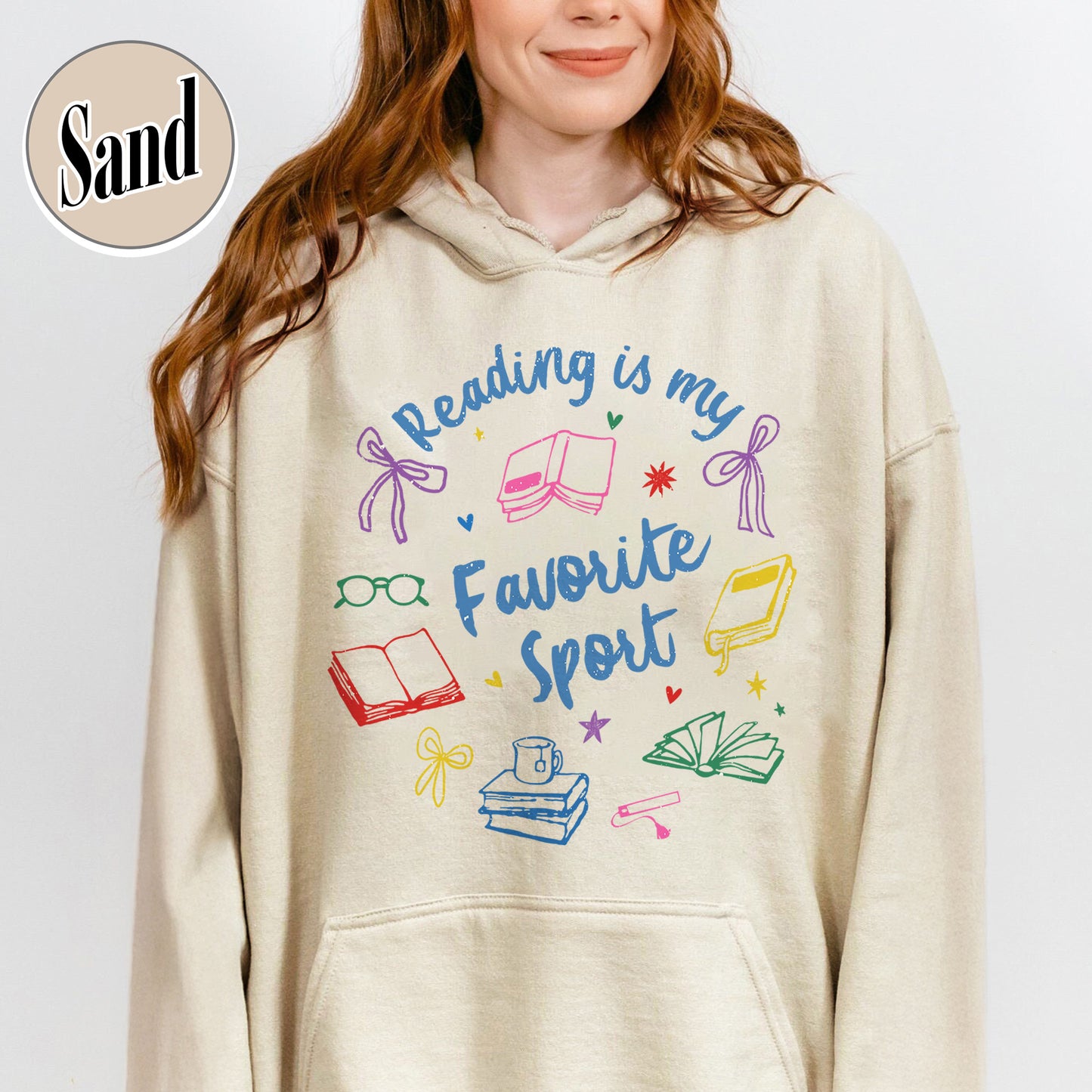 Bookish Hoodie, Reading Is My Favorite Sport Hoodie,Book Reader Gift,Bookworm Hoodie