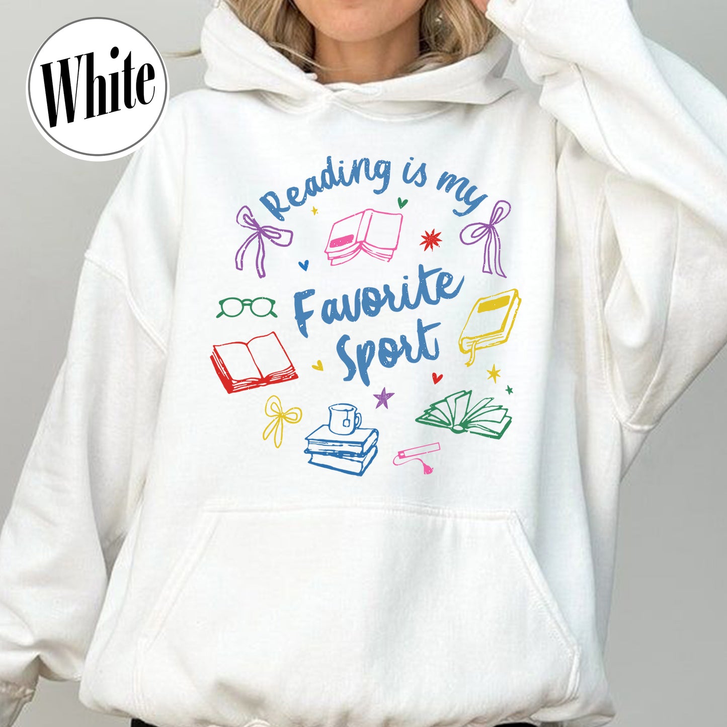 Bookish Hoodie, Reading Is My Favorite Sport Hoodie,Book Reader Gift,Bookworm Hoodie