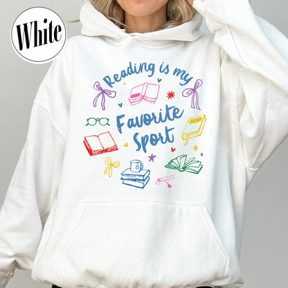 Bookish Hoodie, Reading Is My Favorite Sport Hoodie,Book Reader Gift,Bookworm Hoodie