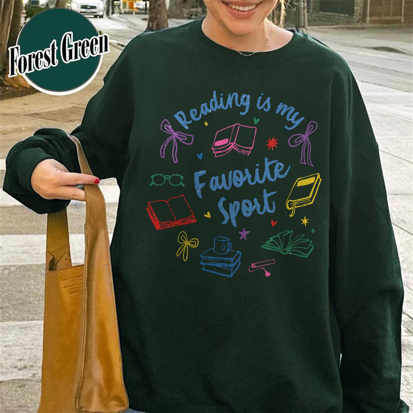Bookish Sweatshirt, Reading Is My Favorite Sport Sweatshirt,Book Reader Gift,Bookworm Sweatshirt