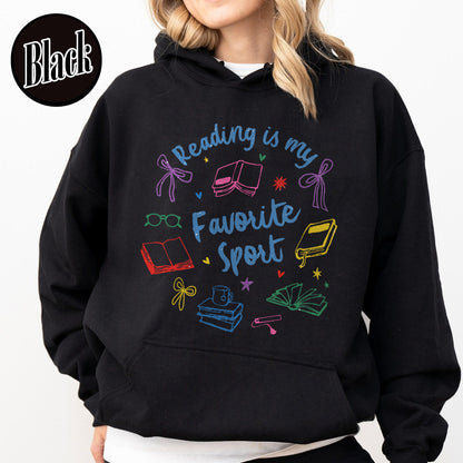 Bookish Hoodie, Reading Is My Favorite Sport Hoodie,Book Reader Gift,Bookworm Hoodie