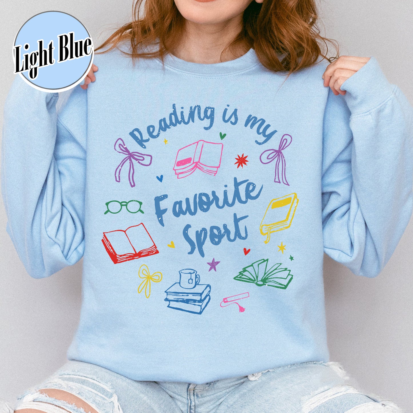 Bookish Sweatshirt, Reading Is My Favorite Sport Sweatshirt,Book Reader Gift,Bookworm Sweatshirt