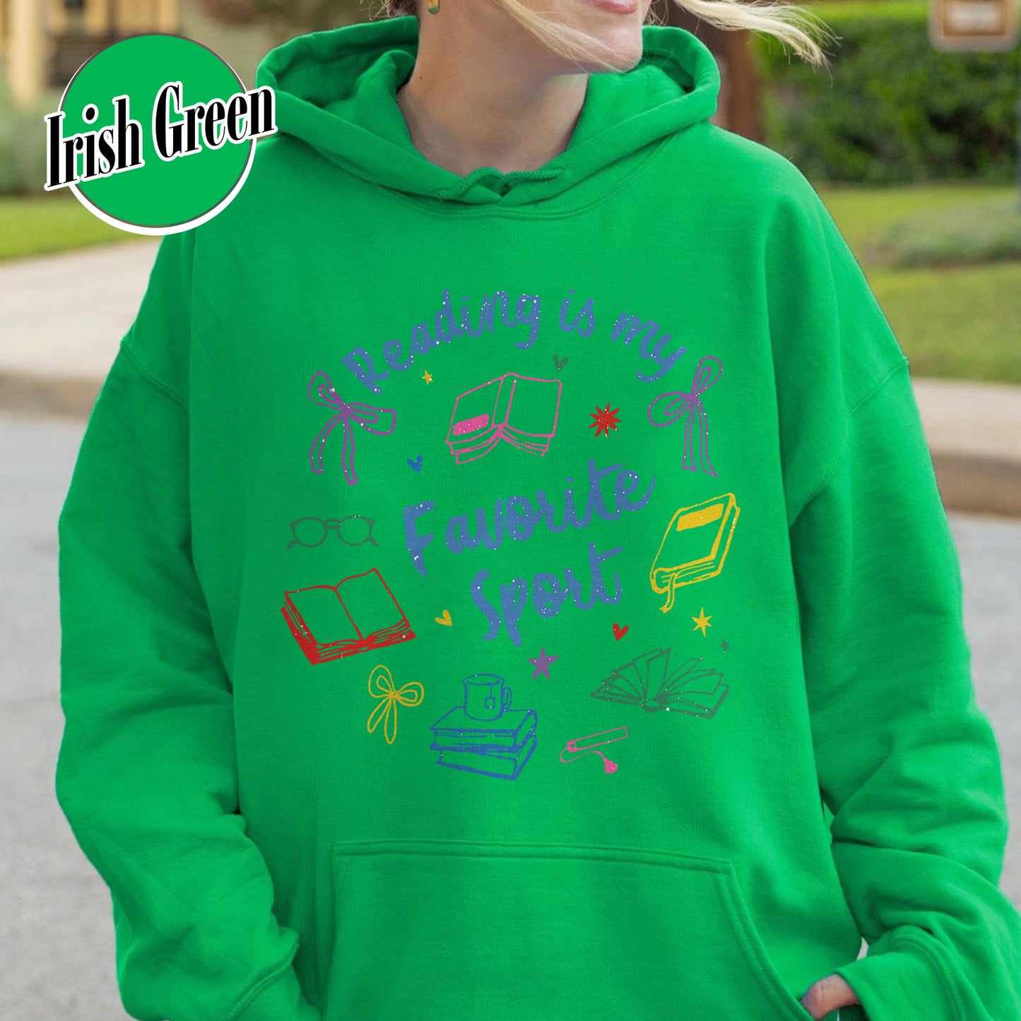 Bookish Hoodie, Reading Is My Favorite Sport Hoodie,Book Reader Gift,Bookworm Hoodie