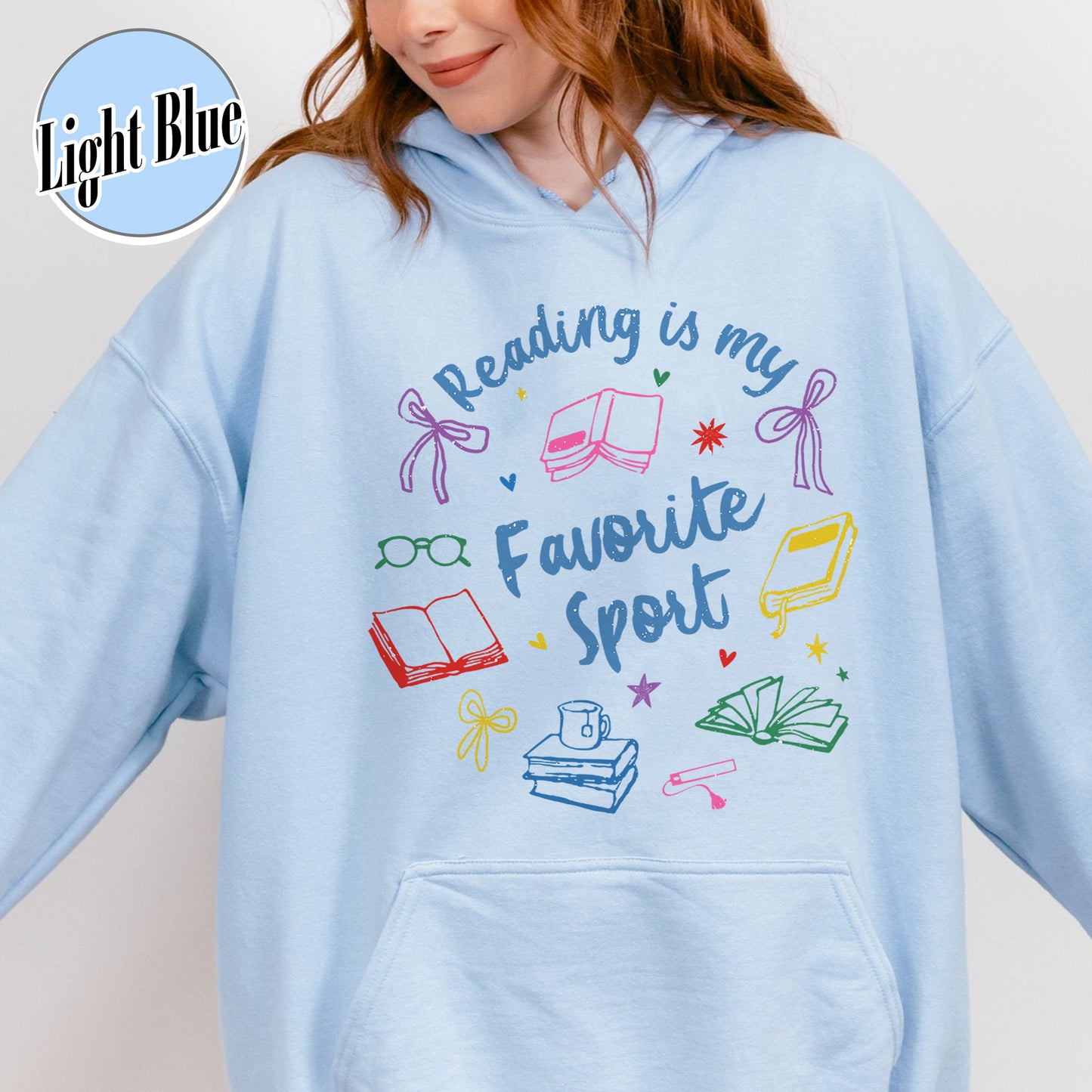 Bookish Hoodie, Reading Is My Favorite Sport Hoodie,Book Reader Gift,Bookworm Hoodie