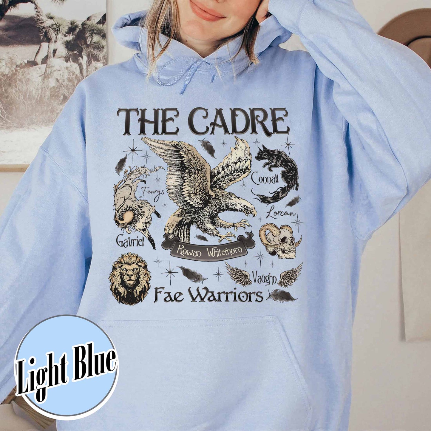 Bookish Hoodie, Cadre of Fae Warriors Throne of Glass Hoodie, Rowan Whitethorn Hoodie