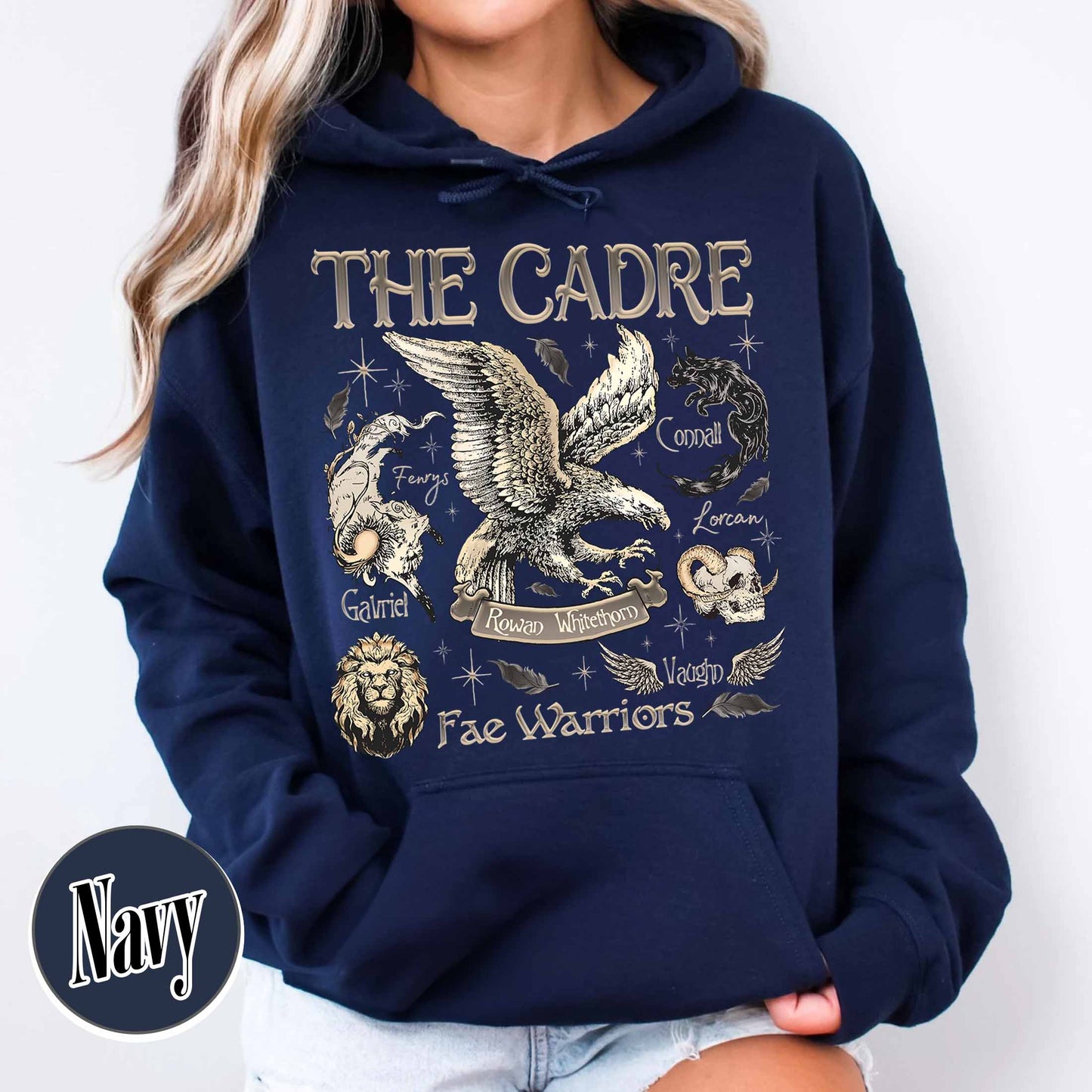 Bookish Hoodie, Cadre of Fae Warriors Throne of Glass Hoodie, Rowan Whitethorn Hoodie
