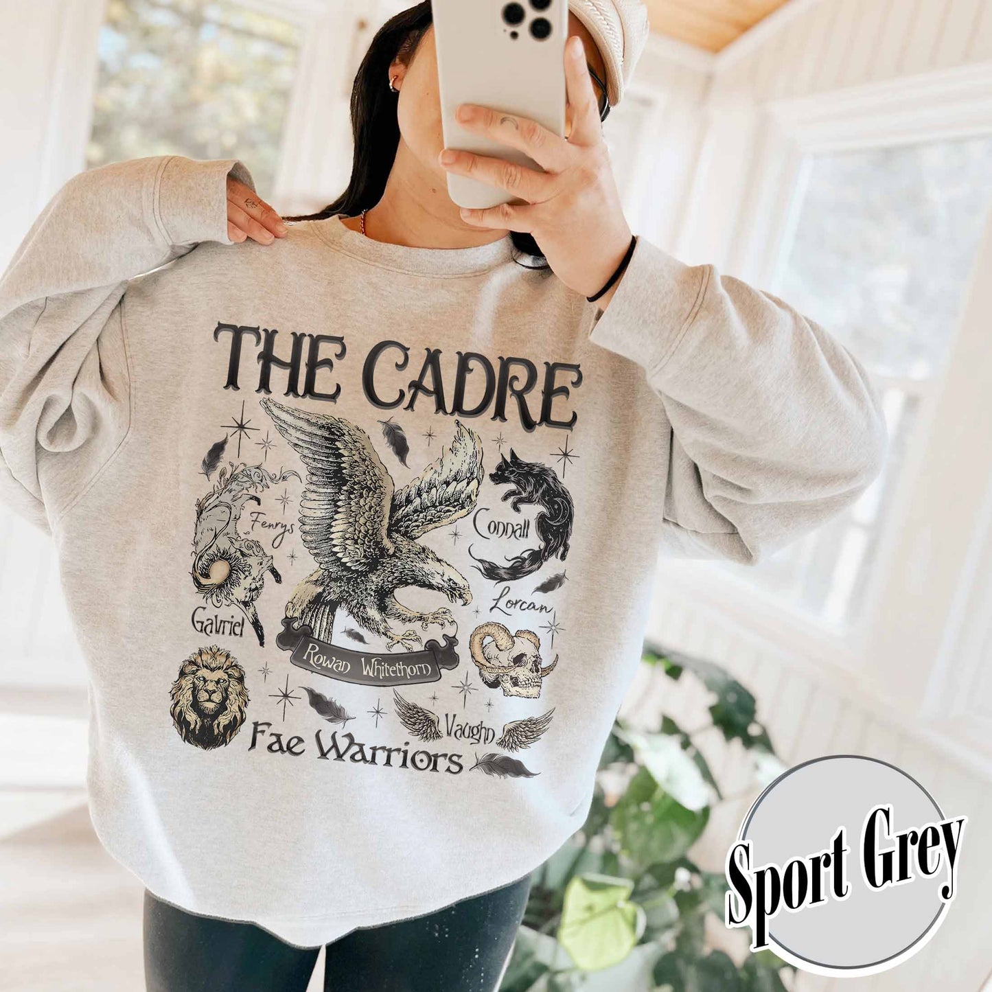 Bookish Sweatshirt, Cadre of Fae Warriors Throne of Glass Sweatshirt, Rowan Whitethorn Sweatshirt