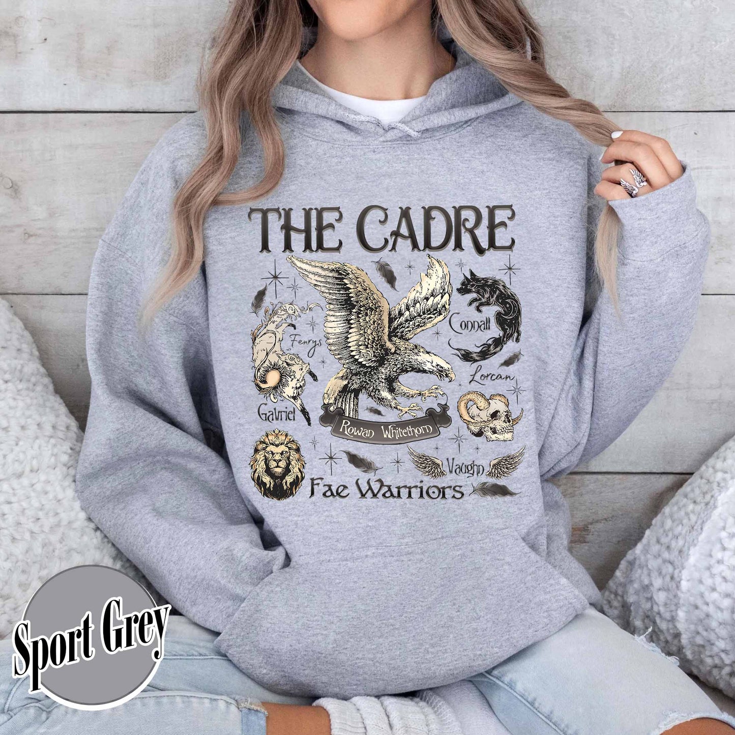Bookish Hoodie, Cadre of Fae Warriors Throne of Glass Hoodie, Rowan Whitethorn Hoodie