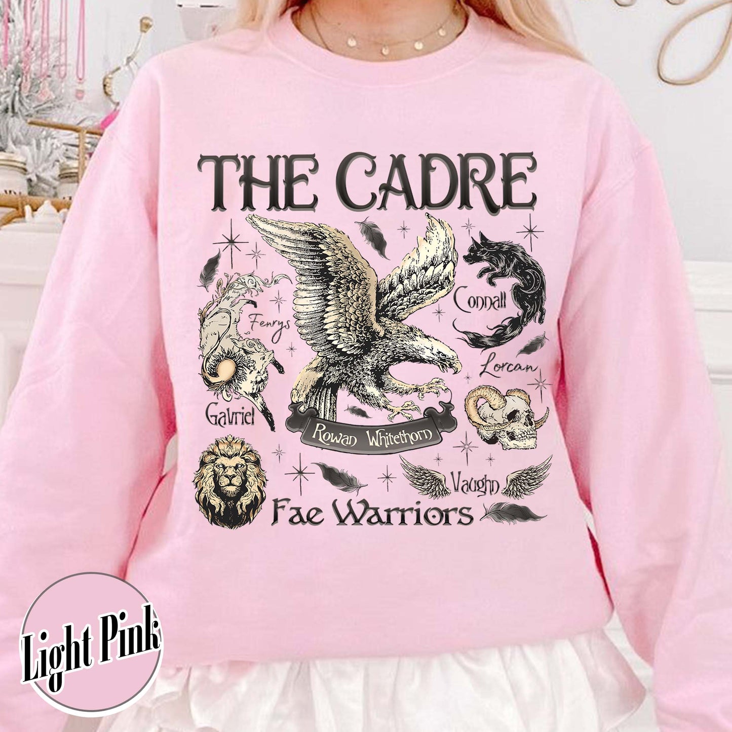 Bookish Sweatshirt, Cadre of Fae Warriors Throne of Glass Sweatshirt, Rowan Whitethorn Sweatshirt