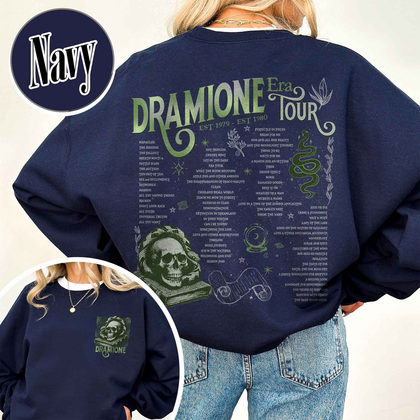 Bookish Fan Fic Sweatshirt,Dramione Tour Sweatshirt,Magic Wizard School,HP Sweatshirt,Wizard School Snake House