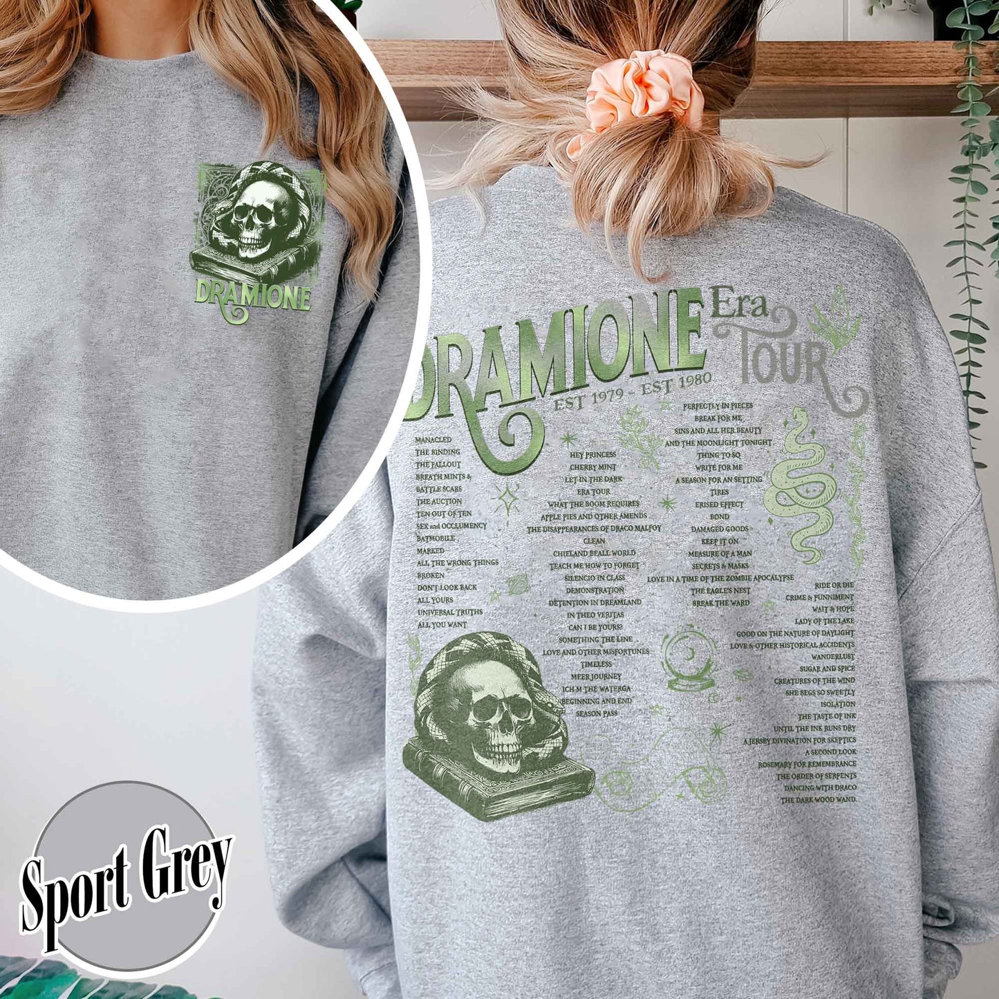 Bookish Fan Fic Sweatshirt,Dramione Tour Sweatshirt,Magic Wizard School,HP Sweatshirt,Wizard School Snake House