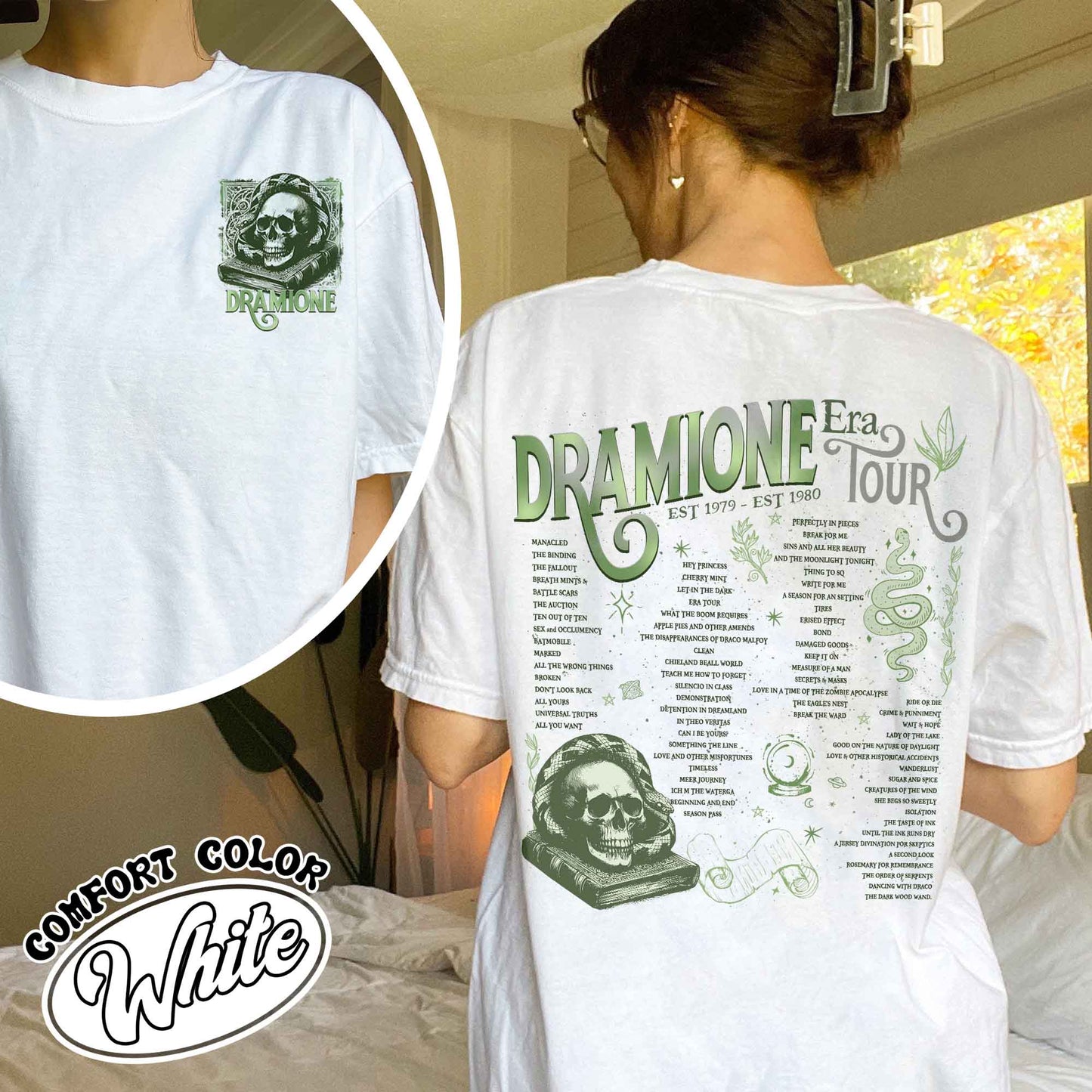 Bookish Fan Fic Comfort Colors Shirt,Dramione Tour Shirt,Magic Wizard School,HP Shirt,Wizard School Snake House