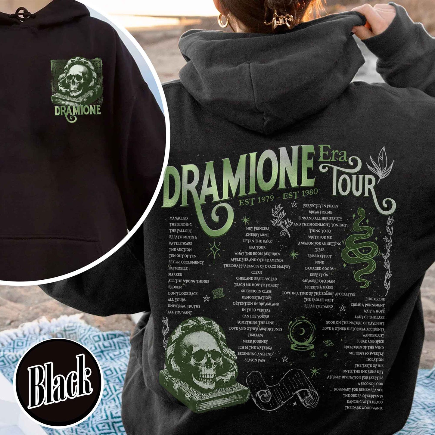 Bookish Fan Fic Hoodie,Dramione Tour Hoodie,Magic Wizard School,HP Hoodie,Wizard School Snake House