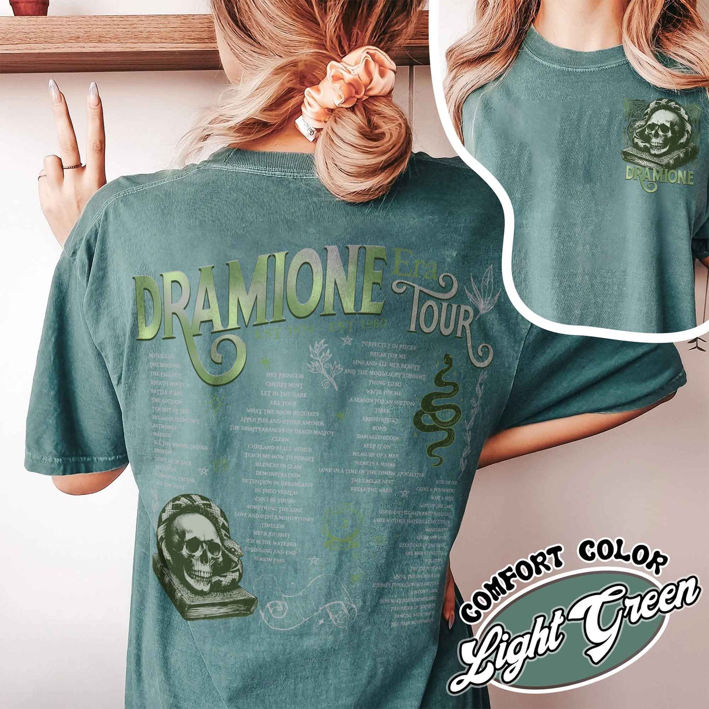 Bookish Fan Fic Comfort Colors Shirt,Dramione Tour Shirt,Magic Wizard School,HP Shirt,Wizard School Snake House