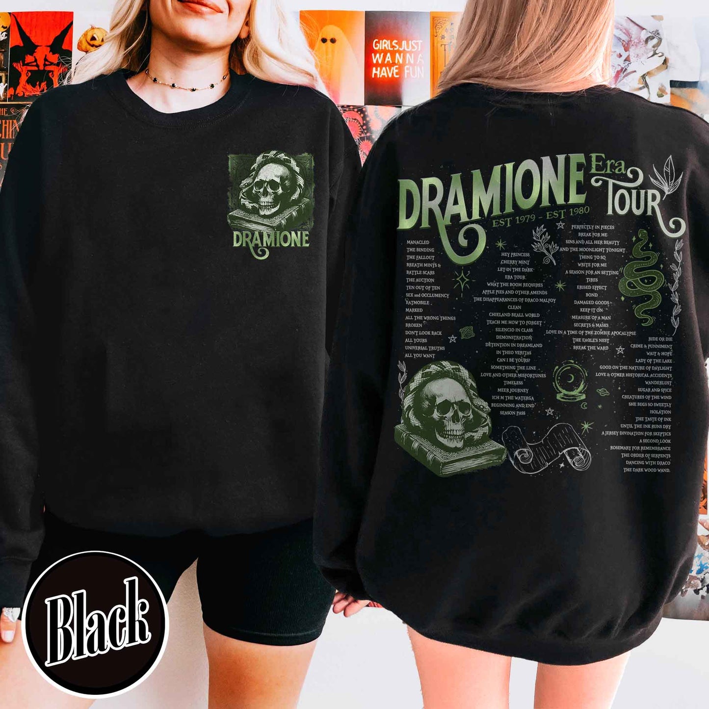 Bookish Fan Fic Sweatshirt,Dramione Tour Sweatshirt,Magic Wizard School,HP Sweatshirt,Wizard School Snake House