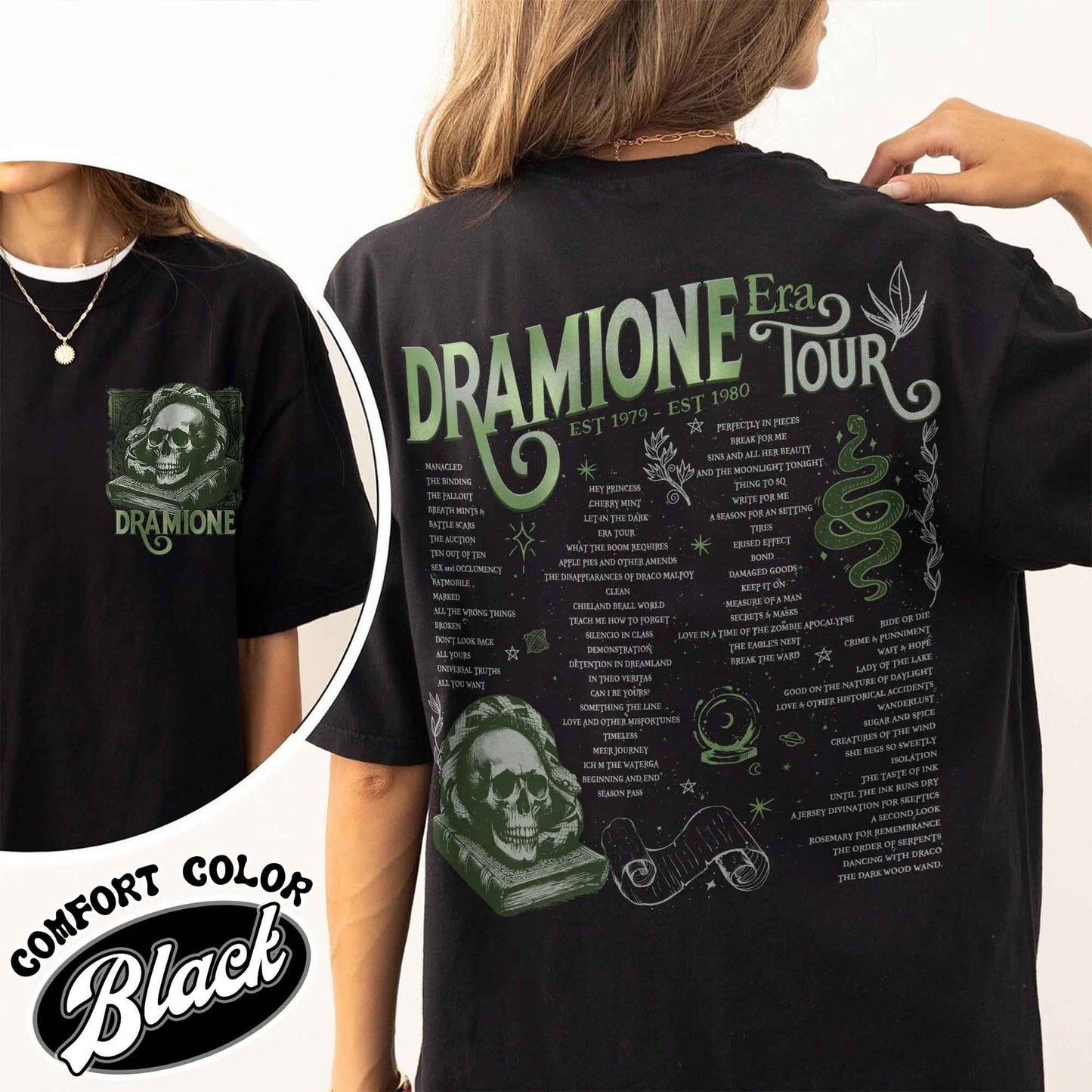 Bookish Fan Fic Comfort Colors Shirt,Dramione Tour Shirt,Magic Wizard School,HP Shirt,Wizard School Snake House