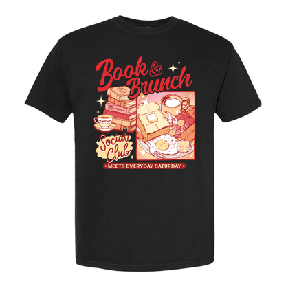 Booklover Comfort Color Shirt, Book Brunch Social Club Shirt, Breakfast Club Booktok Shirt