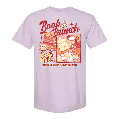 Booklover Comfort Color Shirt, Book Brunch Social Club Shirt, Breakfast Club Booktok Shirt