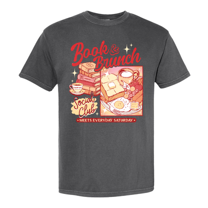 Booklover Comfort Color Shirt, Book Brunch Social Club Shirt, Breakfast Club Booktok Shirt