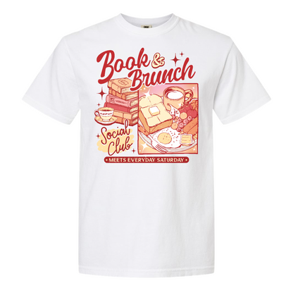 Booklover Comfort Color Shirt, Book Brunch Social Club Shirt, Breakfast Club Booktok Shirt