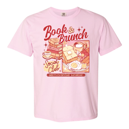 Booklover Comfort Color Shirt, Book Brunch Social Club Shirt, Breakfast Club Booktok Shirt