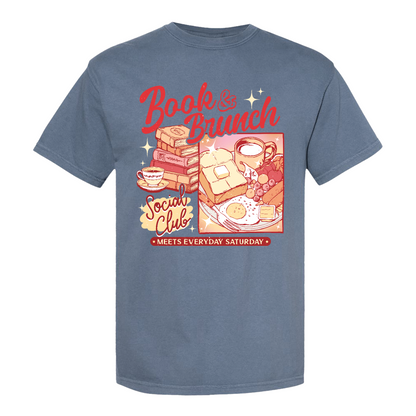 Booklover Comfort Color Shirt, Book Brunch Social Club Shirt, Breakfast Club Booktok Shirt