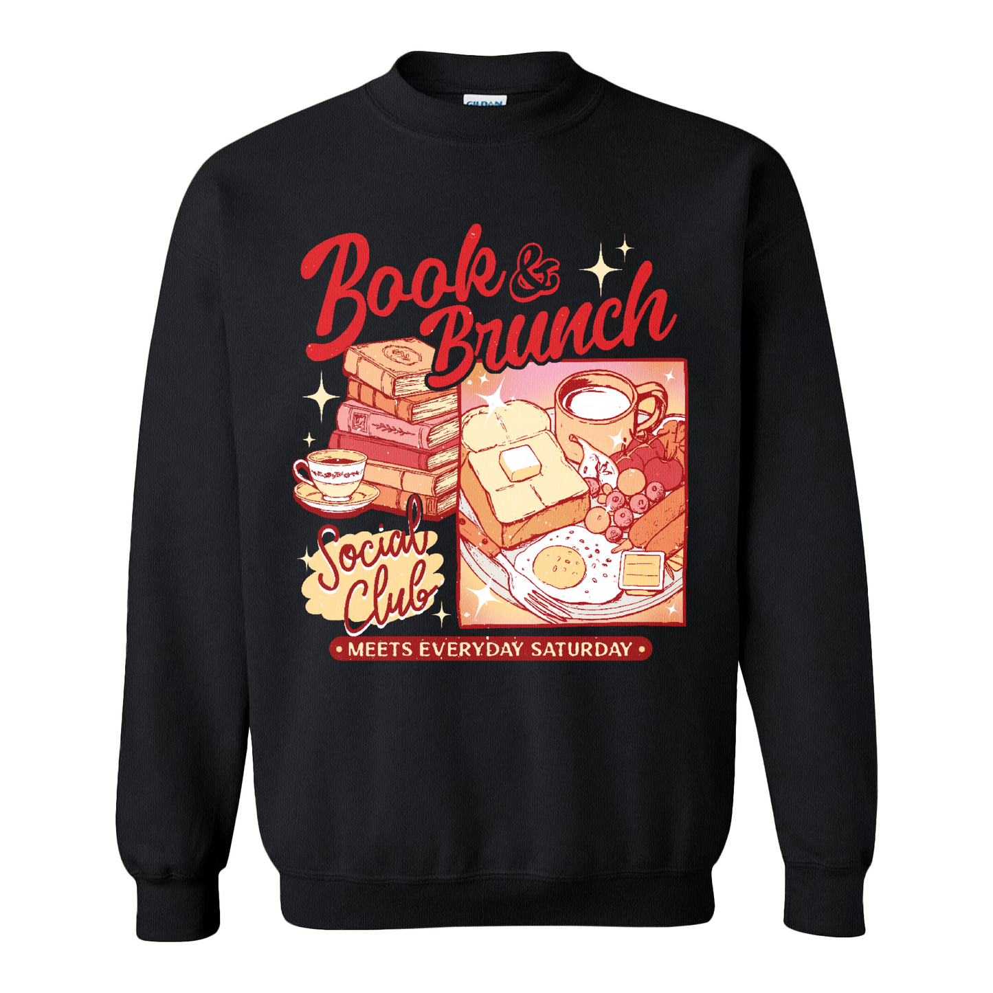 Booklover Sweatshirt, Book Brunch Social Club Sweatshirt, Breakfast Club Booktok Sweatshirt