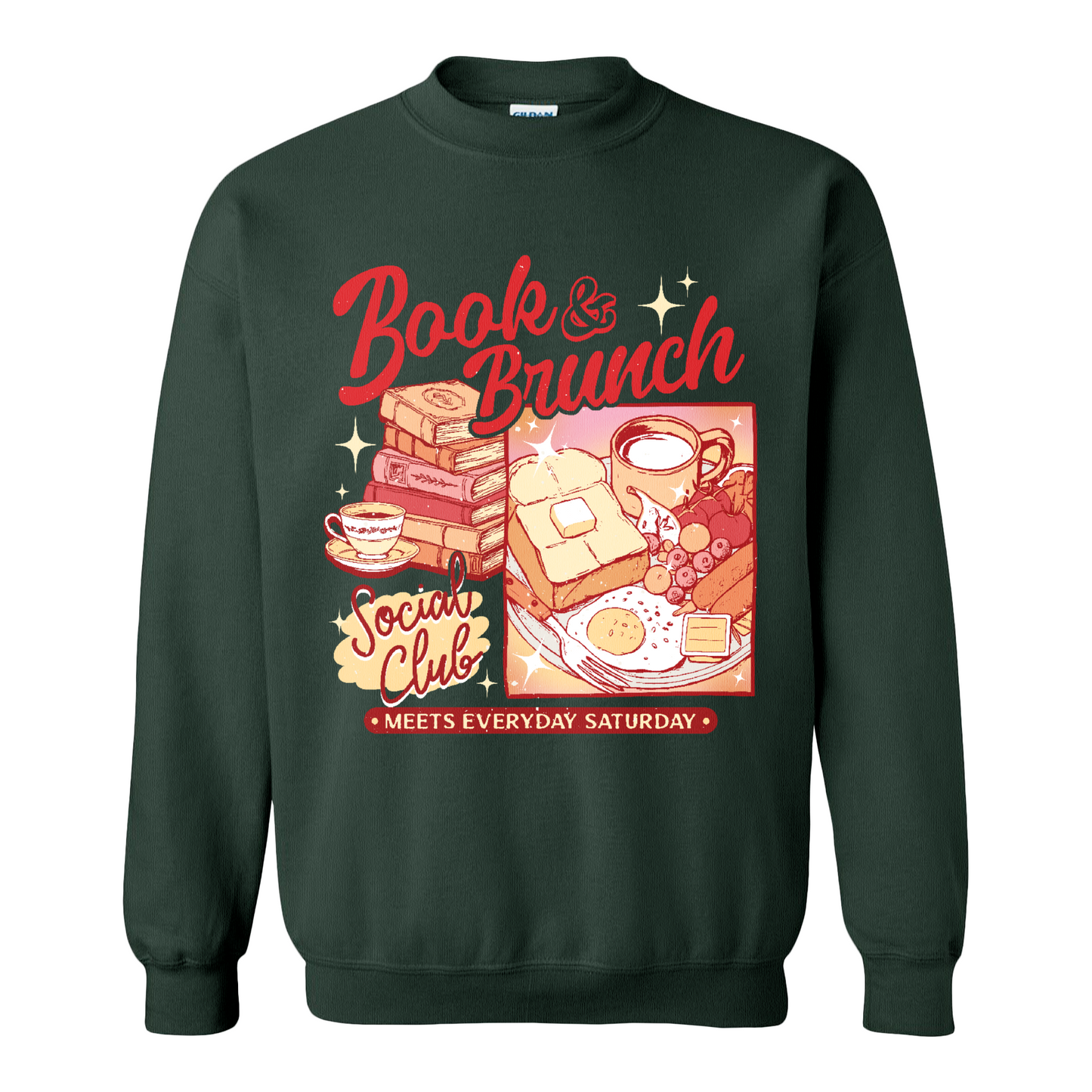 Booklover Sweatshirt, Book Brunch Social Club Sweatshirt, Breakfast Club Booktok Sweatshirt
