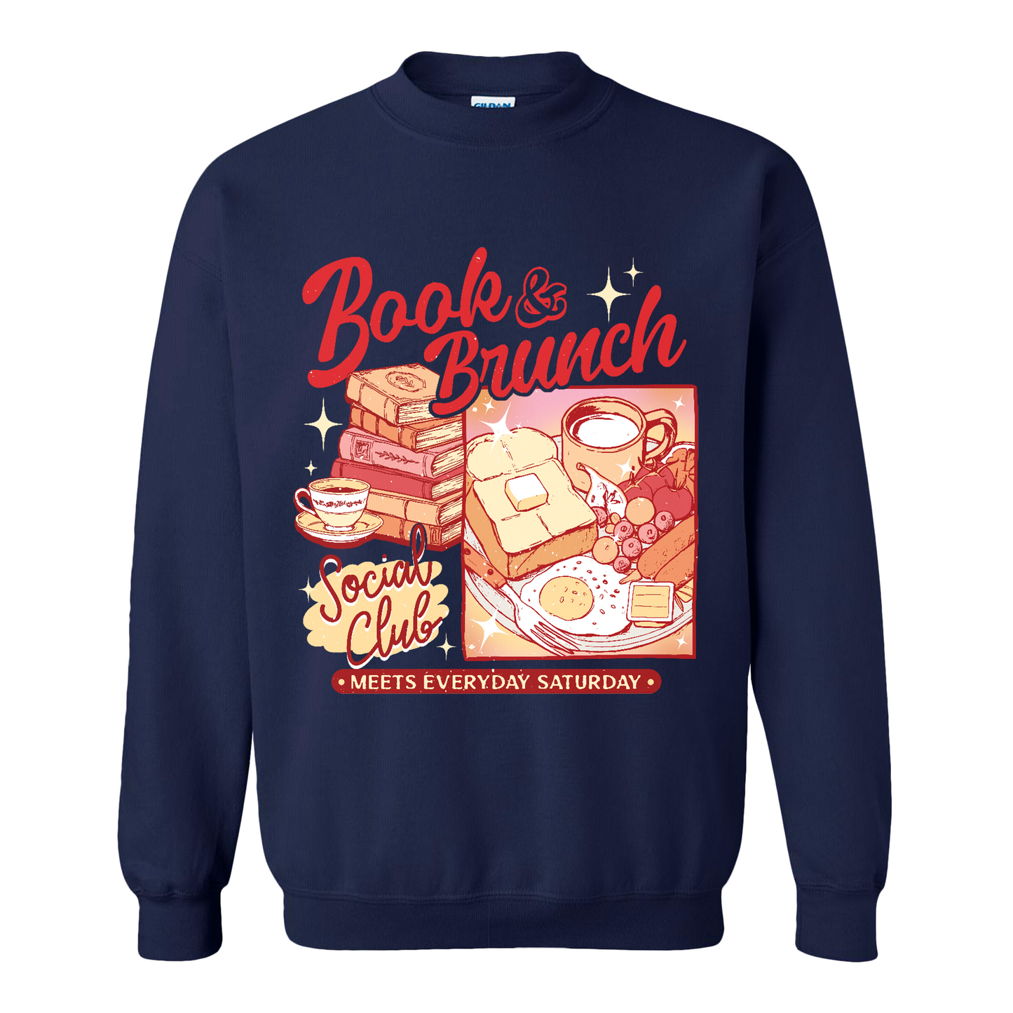 Booklover Sweatshirt, Book Brunch Social Club Sweatshirt, Breakfast Club Booktok Sweatshirt