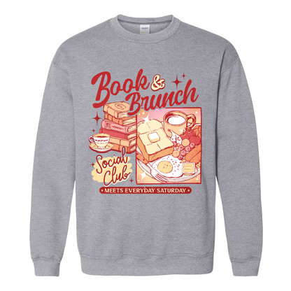 Booklover Sweatshirt, Book Brunch Social Club Sweatshirt, Breakfast Club Booktok Sweatshirt