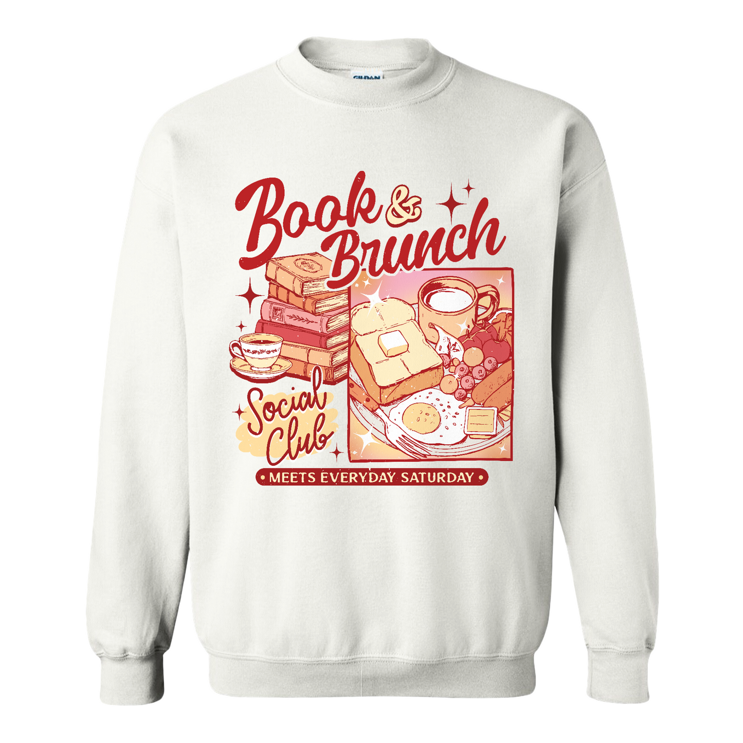 Booklover Sweatshirt, Book Brunch Social Club Sweatshirt, Breakfast Club Booktok Sweatshirt