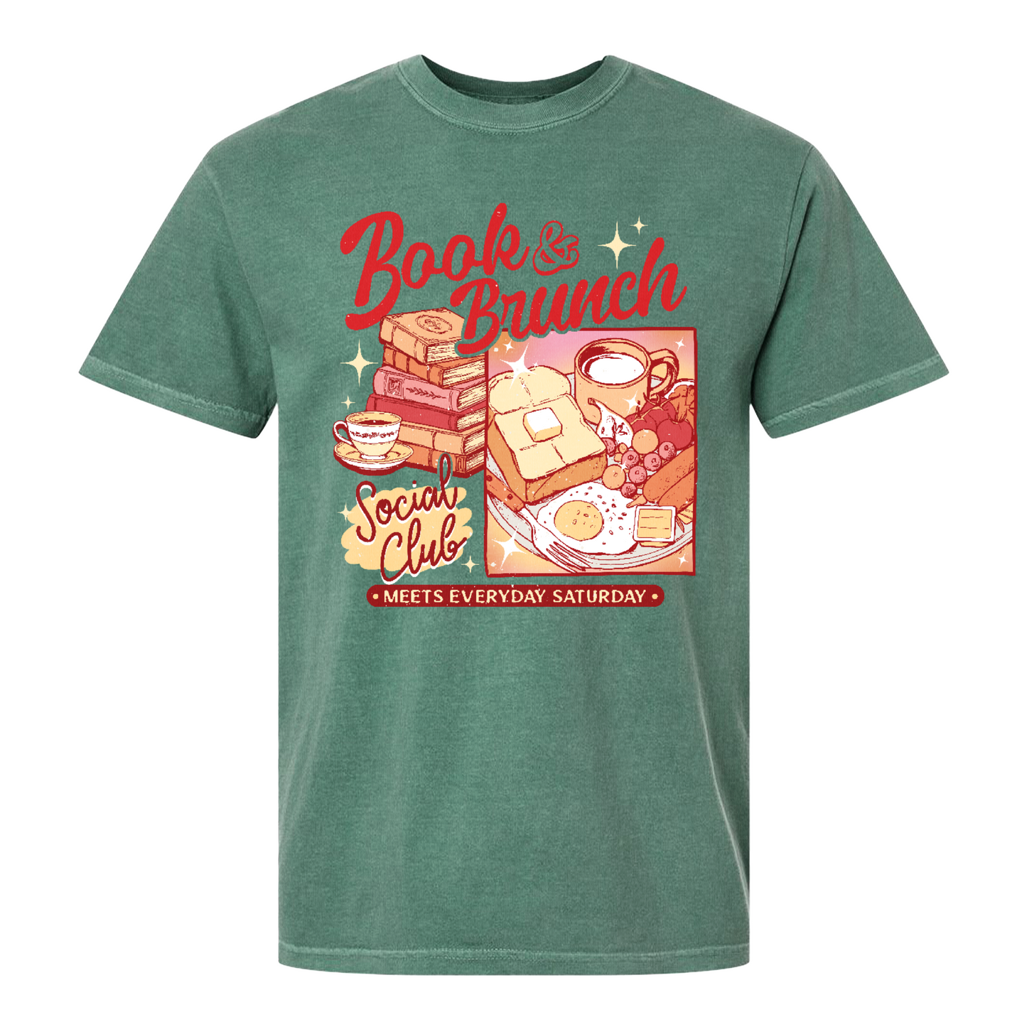 Booklover Comfort Color Shirt, Book Brunch Social Club Shirt, Breakfast Club Booktok Shirt