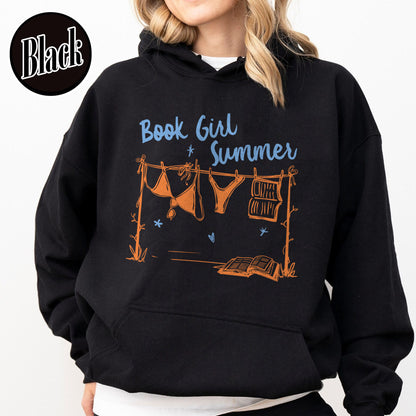 Booklover Hoodie, Book Girl Summer Hoodie, Beach Reading Hoodie, Bookish Summer Hoodie