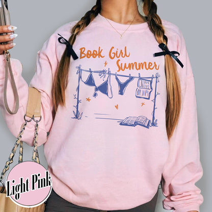 Booklover Sweatshirt, Book Girl Summer Sweatshirt, Beach Reading Sweatshirt, Bookish Summer Sweatshirt