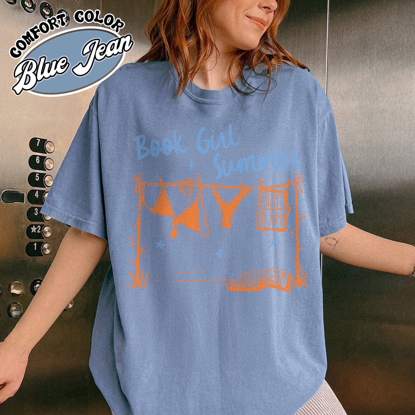Booklover Comfort Color Shirt, Book Girl Summer Shirt, Beach Reading Shirt, Bookish Summer Shirt