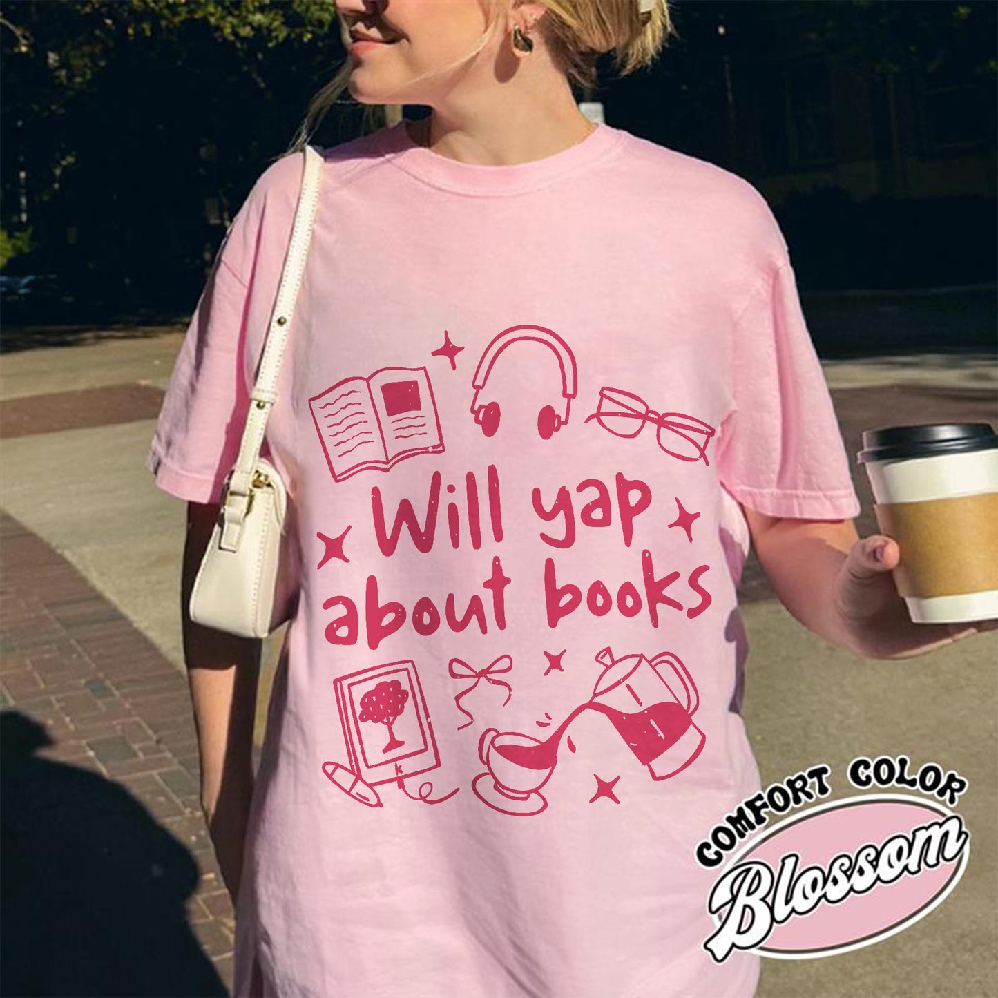 Booklover Comfort Color Shirt, Will Yap About Books Shirt, Professional Yapper Shirt, Cute Literary Gift