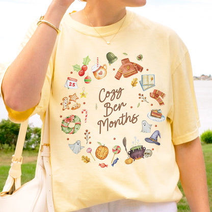 Cozy Ber Months Shirt, Fall Winter Seasonal Tee, Autumn Halloween Thanksgiving Christmas Top Tshirt