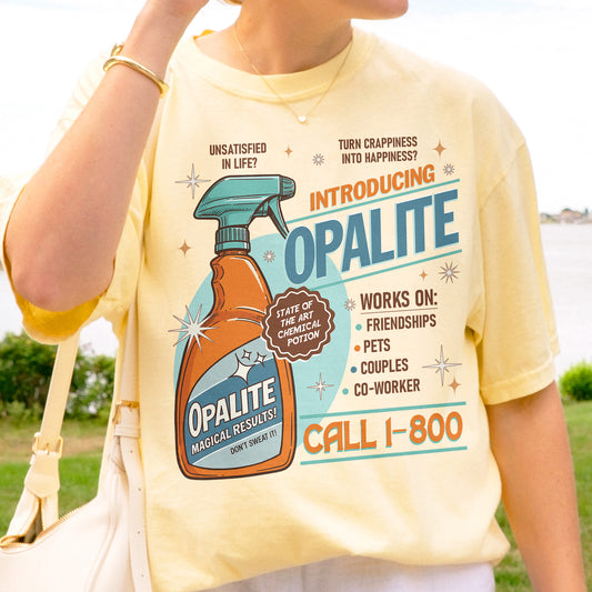 Opalite Spray Retro Graphic, Don't Sweat It, Magical Result, Showgirl Tshirt