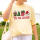 Tis The Season Shirt: Christmas Coffee, Holiday Gift, Santa Hat Tree, Festive Christmas Outfit Tshirt
