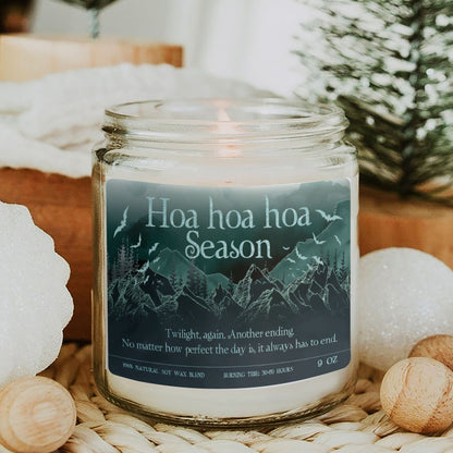 Hoa Hoa Hoa Season Candle, Edward Jacob Candle, Bella Swan, Christmas Bookish Gift, Movie Gift, Spooky Readers Candle, Forks Washington Bookish