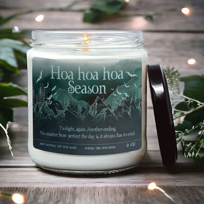 Hoa Hoa Hoa Season Candle, Edward Jacob Candle, Bella Swan, Christmas Bookish Gift, Movie Gift, Spooky Readers Candle, Forks Washington Bookish