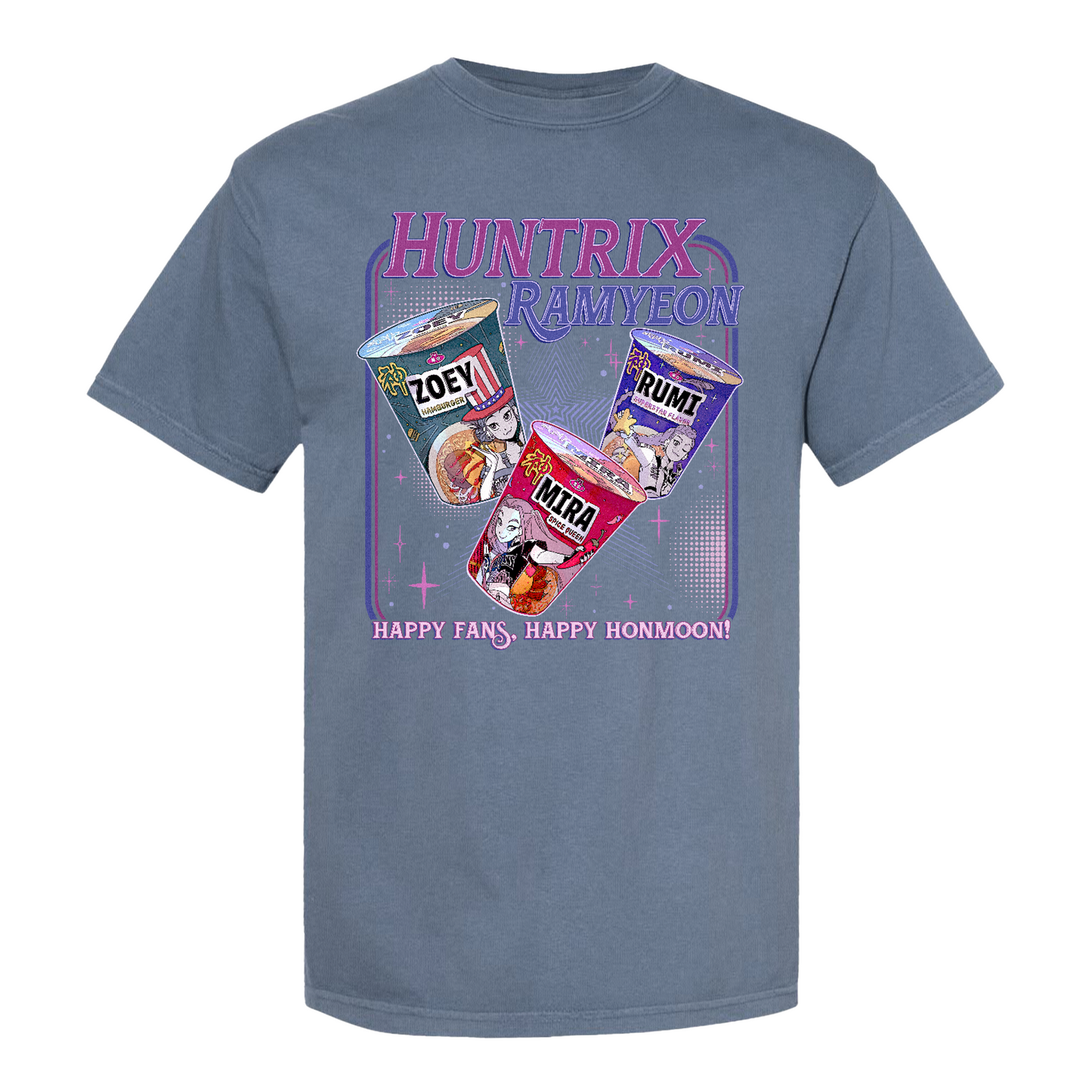 Kpdh Ramyeon Comfort Colors Shirt, Demon Hunter Movie Inspired Noodle T Shirt, Cool Korea Inspired Apparel, Gift for Her, Saja Girls Fan