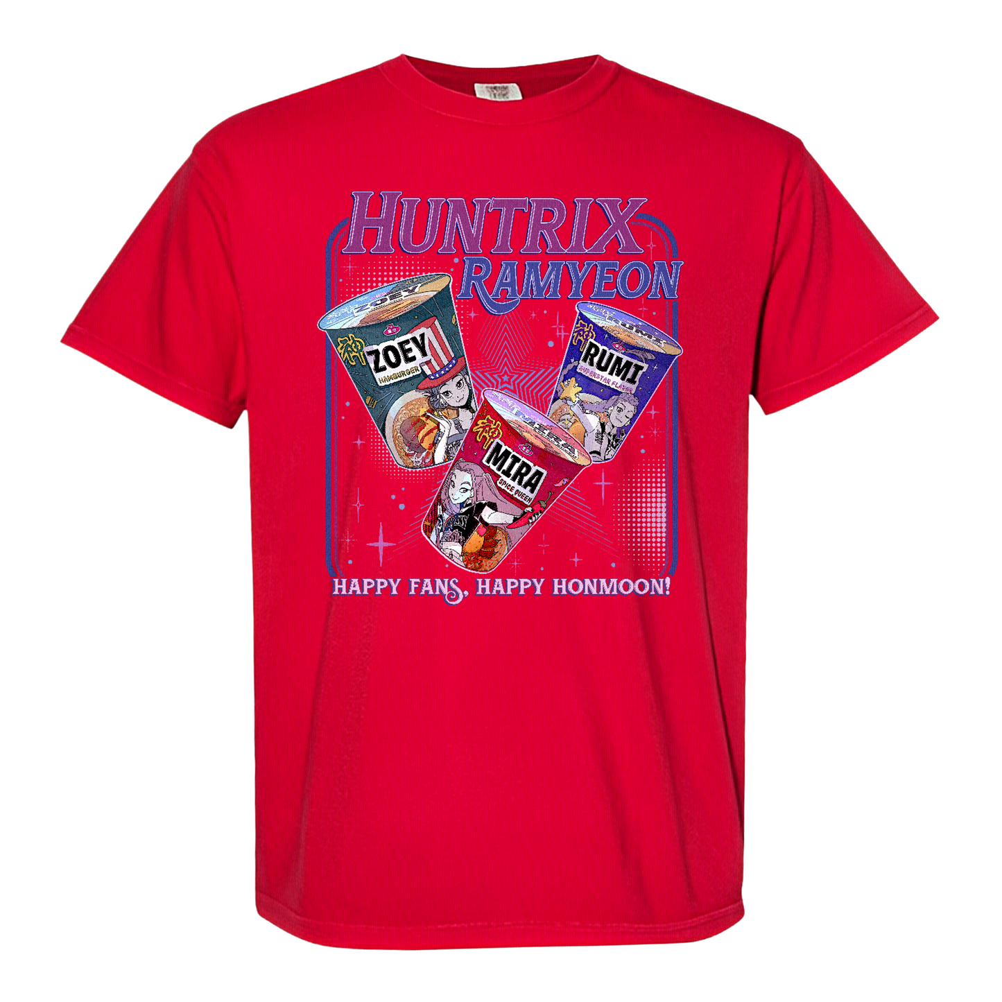 Kpdh Ramyeon Comfort Colors Shirt, Demon Hunter Movie Inspired Noodle T Shirt, Cool Korea Inspired Apparel, Gift for Her, Saja Girls Fan