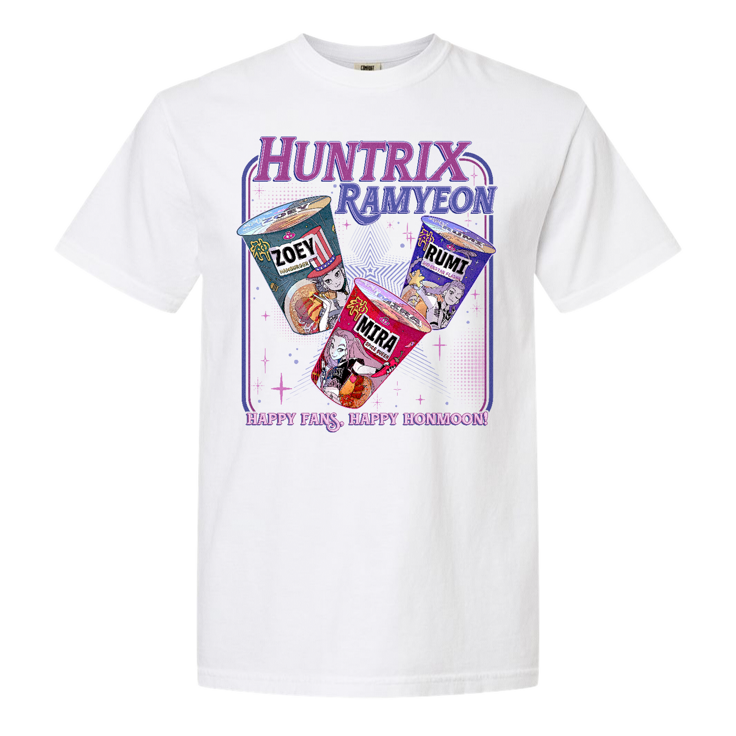 Kpdh Ramyeon Comfort Colors Shirt, Demon Hunter Movie Inspired Noodle T Shirt, Cool Korea Inspired Apparel, Gift for Her, Saja Girls Fan