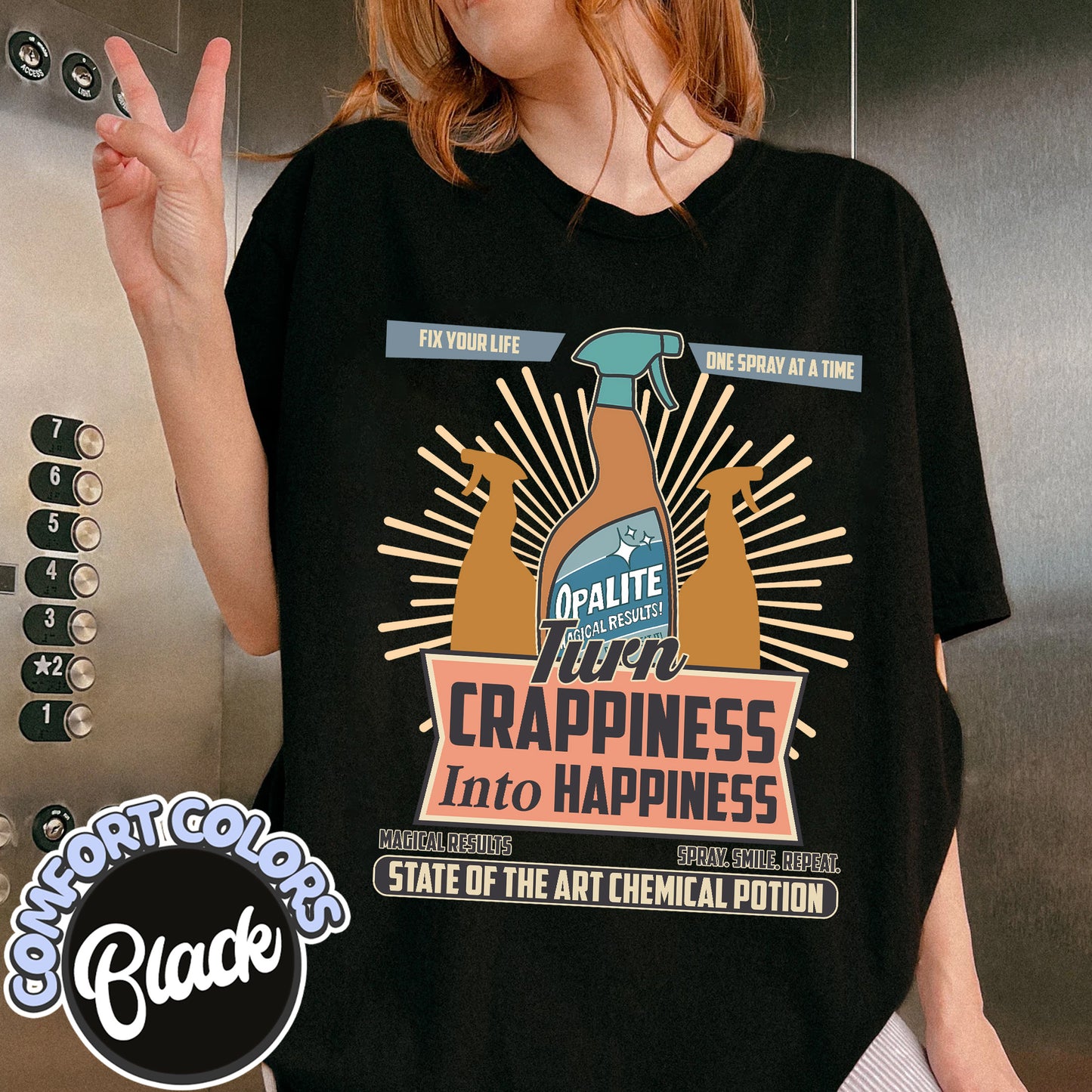 Opalite Spray Ad, Don't Sweat It, Magical Results, TS Showgirl Tshirt